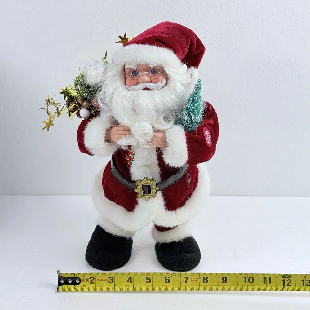 Vintage Santa Claus Singing Jingle Bells Christmas Holiday Decoration SINGS ONLY